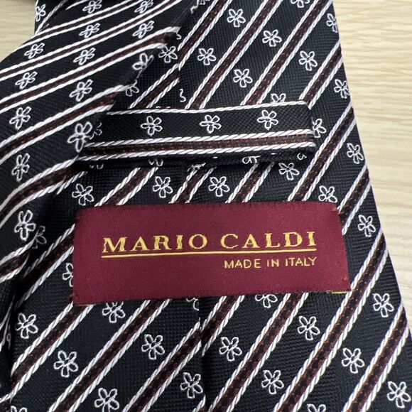 MARIO CALDI Savile Row Luxury Silk Tie Made In Italy 59” L 3.5" W GREAT CONDT. - Picture 7 of 10